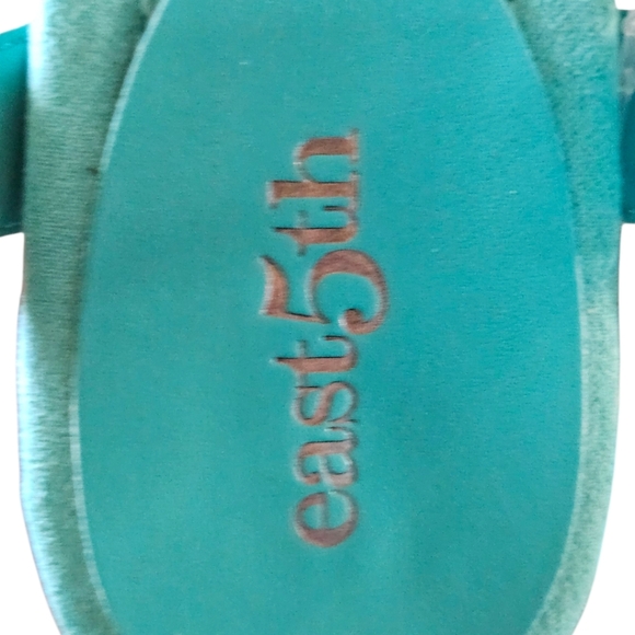 EAST 5TH Women's Turquoise Wedge Sparkle Rhinestone High Heel Sandal NIB Size 5M - Picture 10 of 16